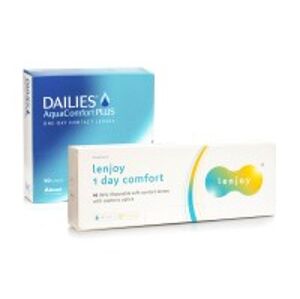 Alcon DAILIES AquaComfort Plus (90 čoček) + Lenjoy 1 Day Comfort (10 čoček)