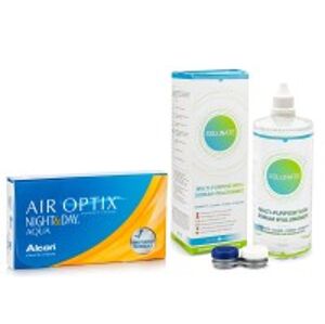 Alcon Air Optix Night & Day Aqua (6 čoček) + Solunate Multi-Purpose 400 ml s pouzdrem