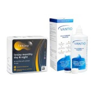 Bausch & Lomb Lenjoy Monthly Day & Night (6 čoček) + Vantio Multi-Purpose 360 ml s pouzdrem